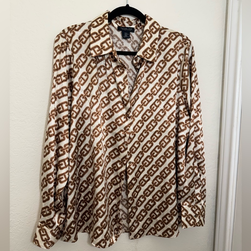 Rachel Zoe Silky Button Down Top